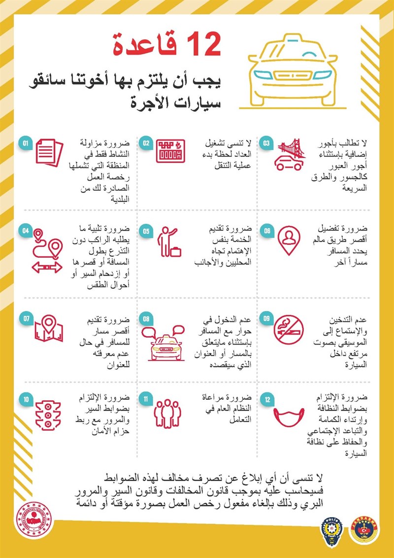 Taksiler İçin 12 Kural