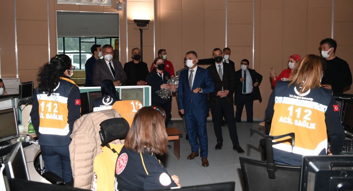 02 vali yazıcı 112 günü münasebetiyle gerçekleştirilen toplantıya katıldı