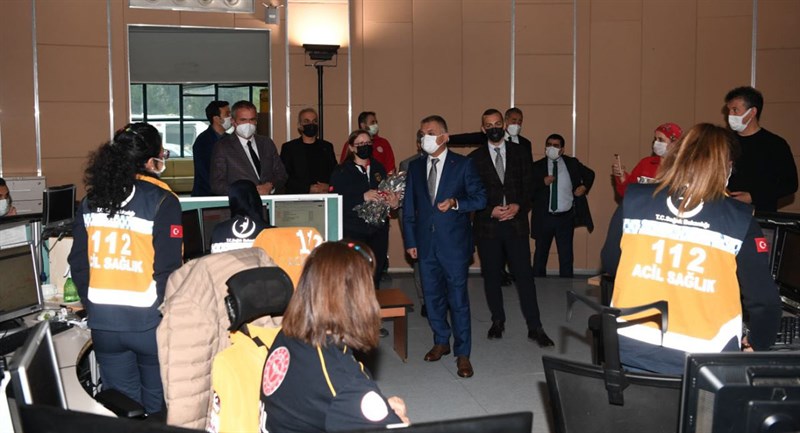 02 vali yazıcı 112 günü münasebetiyle gerçekleştirilen toplantıya katıldı
