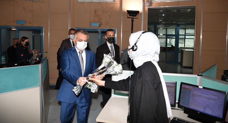 03 vali yazıcı 112 günü münasebetiyle gerçekleştirilen toplantıya katıldı