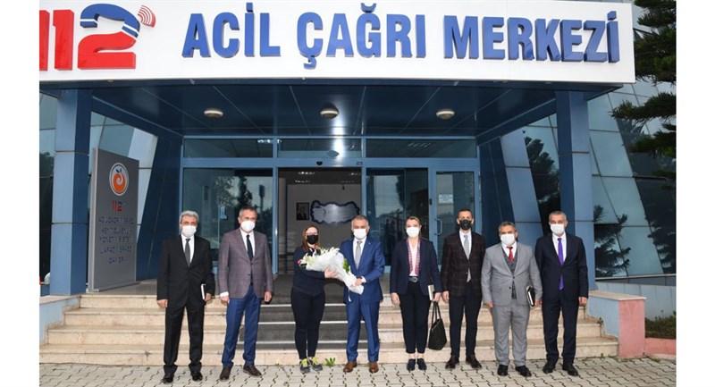 04 vali yazıcı 112 günü münasebetiyle gerçekleştirilen toplantıya katıldı